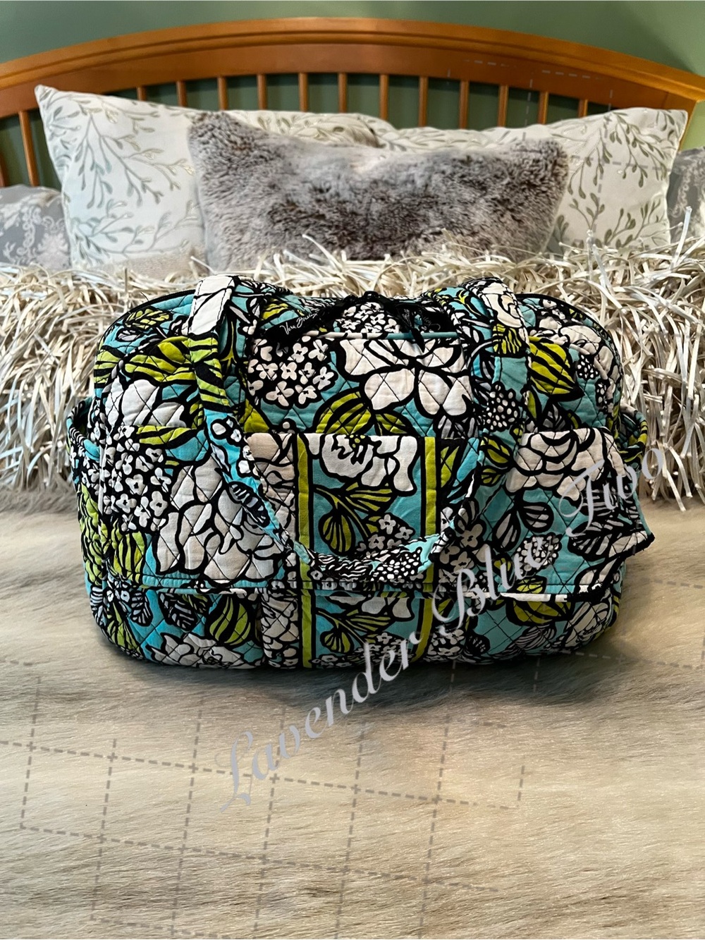 VERA BRADLEY Island Blooms 2012 Stroll Around Baby Diaper Bag Tote Turquoise